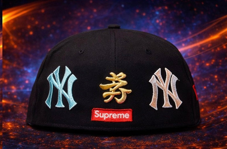 Gorra New Era 59FIFTY NY Yankees x Supreme Patchwork Negra